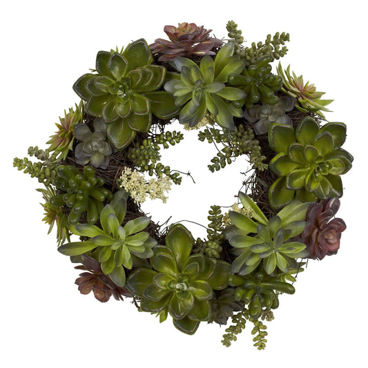 20" Succulent Wreath-Nautical Decor and Gifts