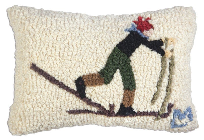 Back Country Skier-Pillow-Nautical Decor and Gifts
