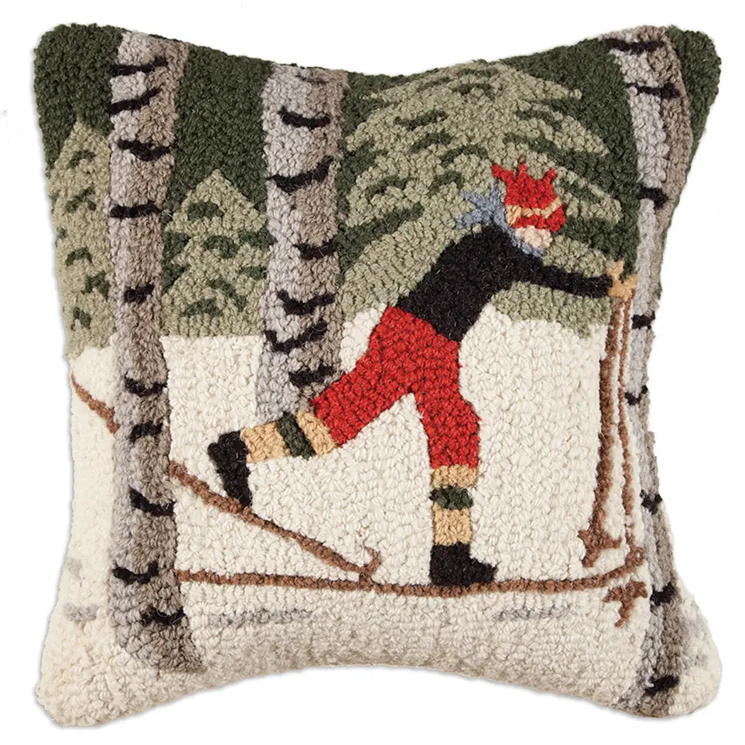 Back Country Skier-Pillow-Nautical Decor and Gifts