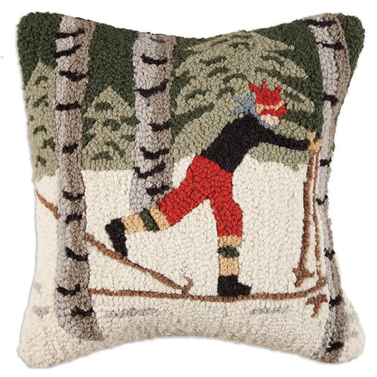 Back Country Skier-Pillow-Nautical Decor and Gifts