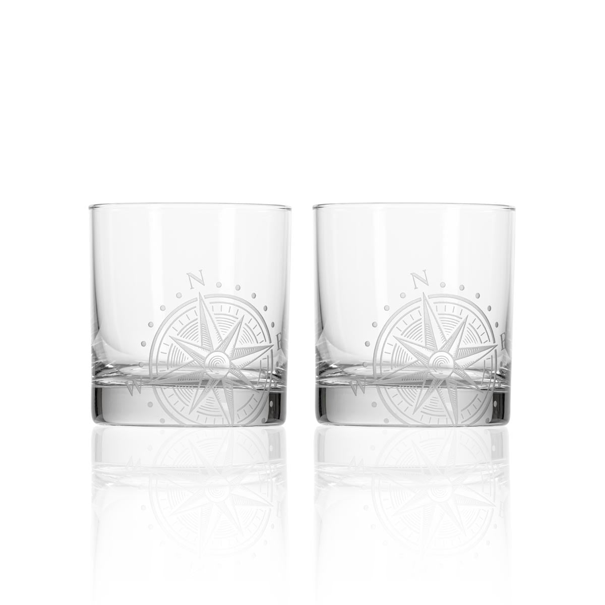 Compass Star Whiskey Decanter 3 Piece Set-Nautical Decor and Gifts