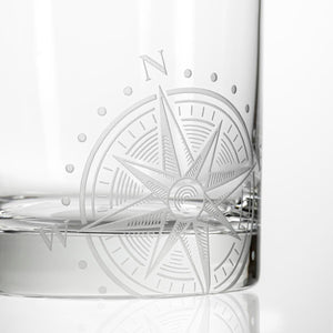 Compass Star Whiskey Decanter 3 Piece Set-Nautical Decor and Gifts