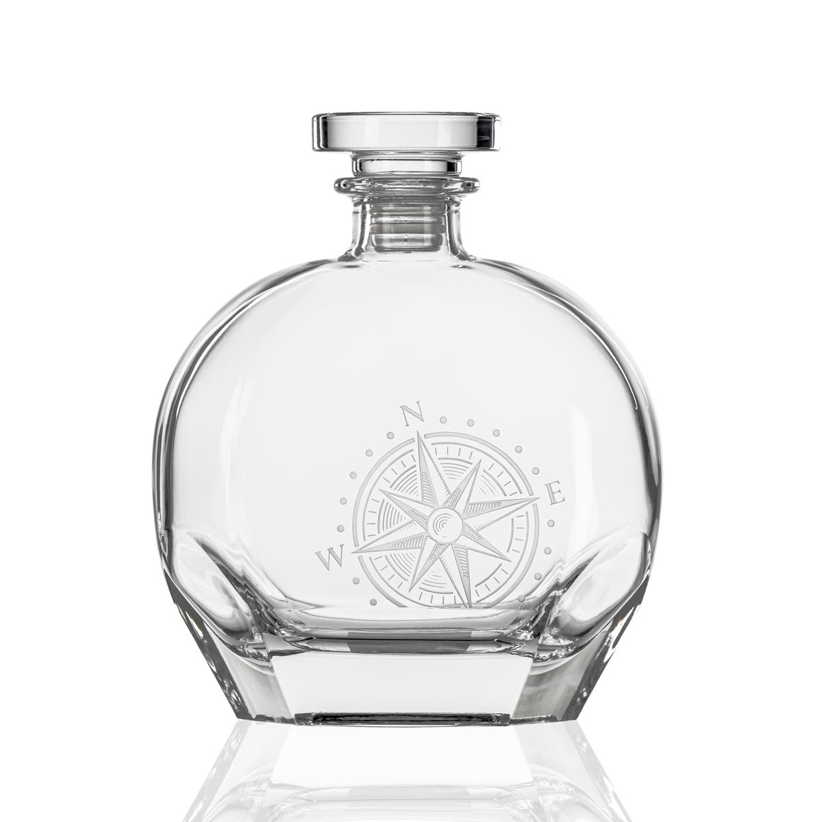 Compass Star Whiskey Decanter 3 Piece Set-Nautical Decor and Gifts