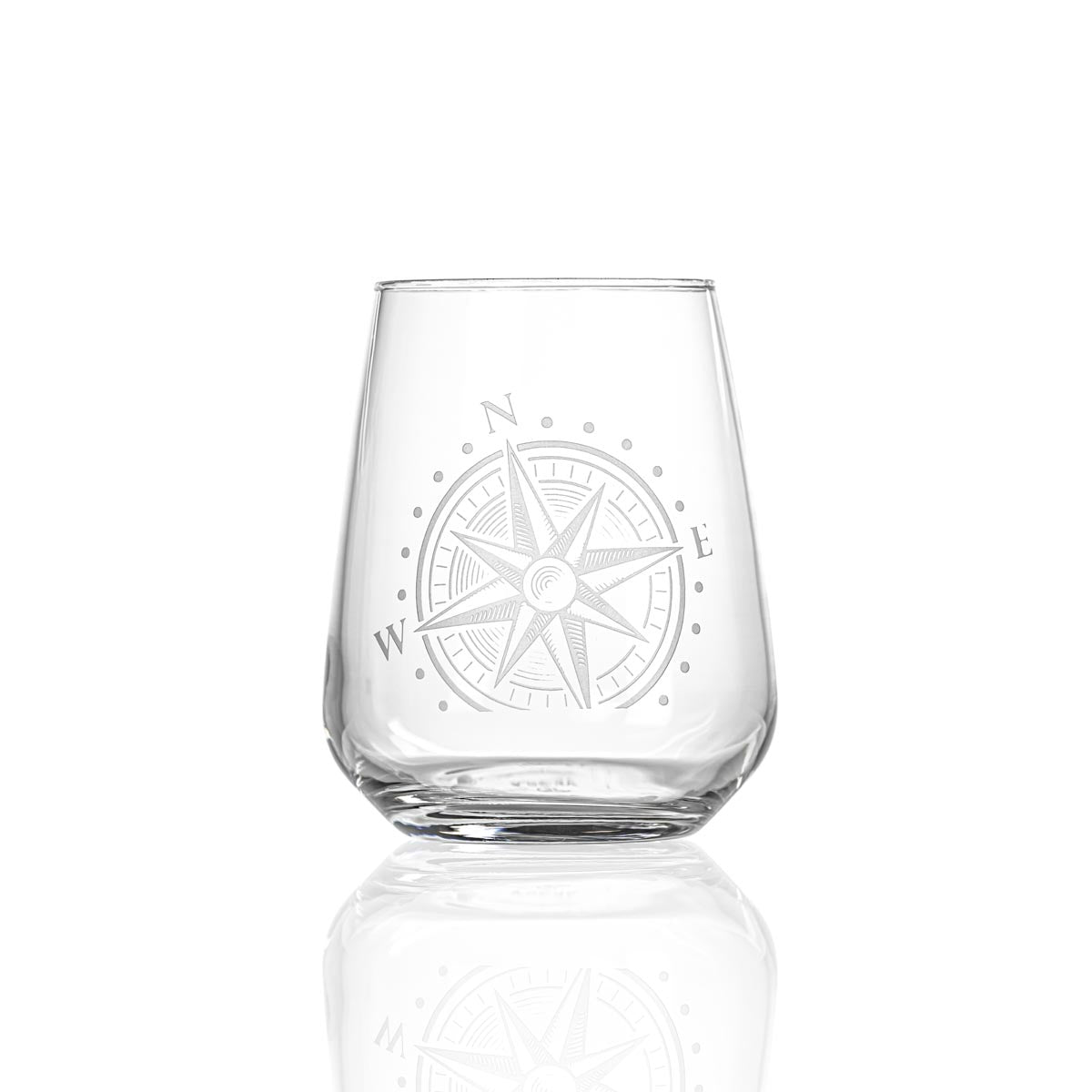 Compass Star Stemless - 15oz-Nautical Decor and Gifts