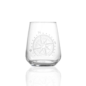 Compass Star Stemless - 15oz-Nautical Decor and Gifts