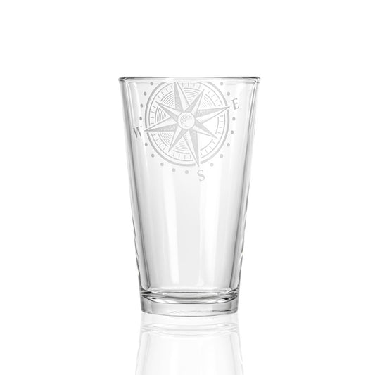 Compass Star Highball - 16oz-Nautical Decor and Gifts