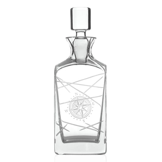 Compass Star Longitude 34oz Whiskey Decanter-Nautical Decor and Gifts