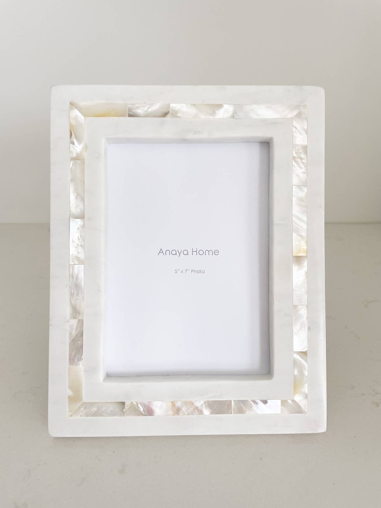 White Mother of Pearl White Marble Picture Frames-Picture Frame-Nautical Decor and Gifts