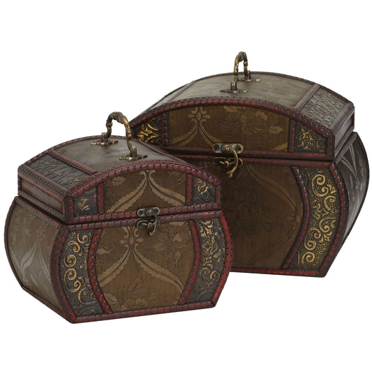 Decorative Chests (Set of 2)-Faux Plant-Nautical Decor and Gifts