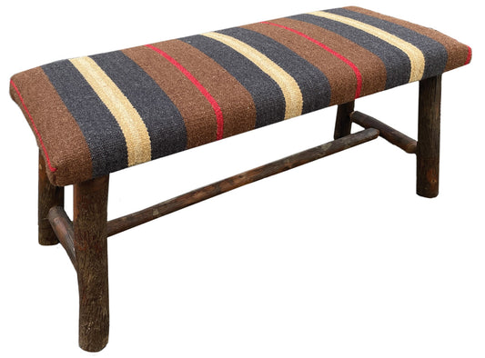 Deep Stripe - Hickory Bench-Bench-Nautical Decor and Gifts