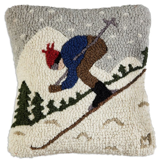 Downhill Skier-Pillow-Nautical Decor and Gifts