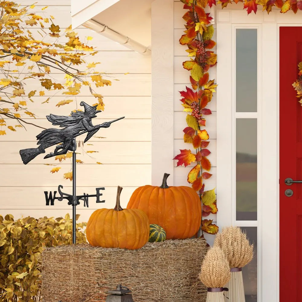 Flying Witch Garden Weathervane-Weathervane-Nautical Decor and Gifts