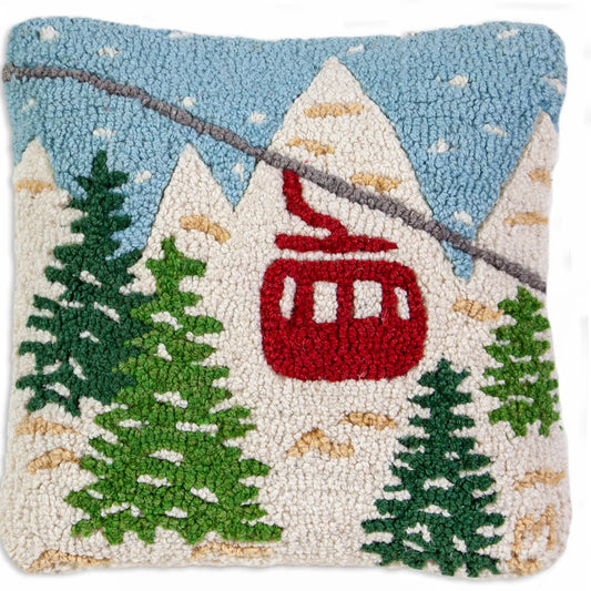 Gondola 14"x14" Hooked Wool Pillow-Pillow-Nautical Decor and Gifts