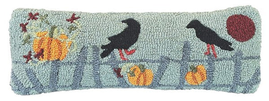 Harvest Moon Hooked Wool Pillow-Pillow-Nautical Decor and Gifts