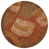 Havana Rust Fern Area Rug-Rugs-Nautical Decor and Gifts