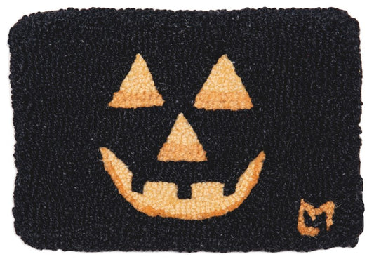 Jack-O-Lantern Lights - Hooked Wool Pillow-Pillow-Nautical Decor and Gifts