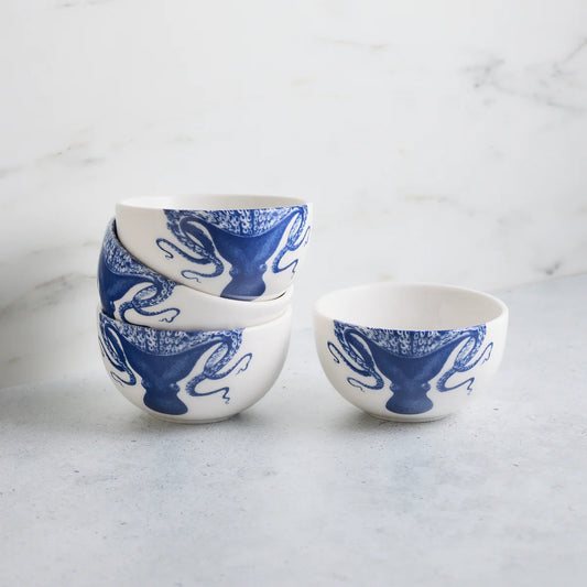 Octopus Snack Bowl - Set of 4-Nautical Decor and Gifts