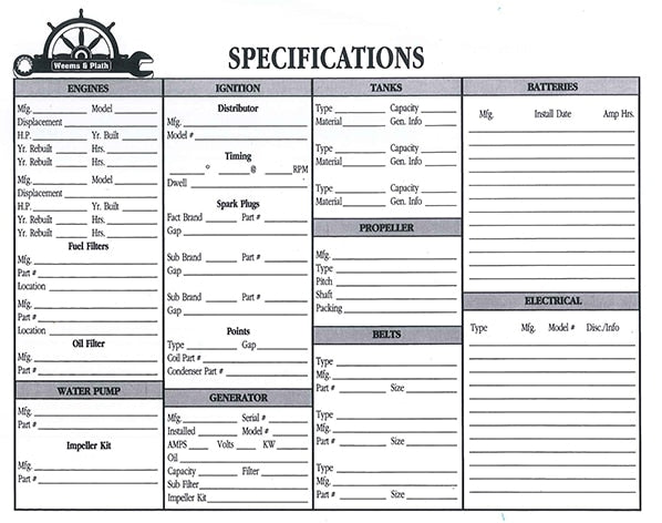 Maintenance Log Book-Nautical Decor and Gifts