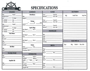 Maintenance Log Book-Nautical Decor and Gifts