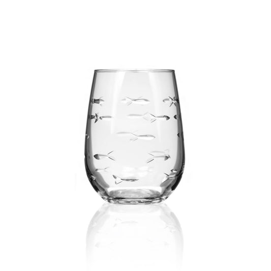School of Fish Stemless - 17oz-Nautical Decor and Gifts