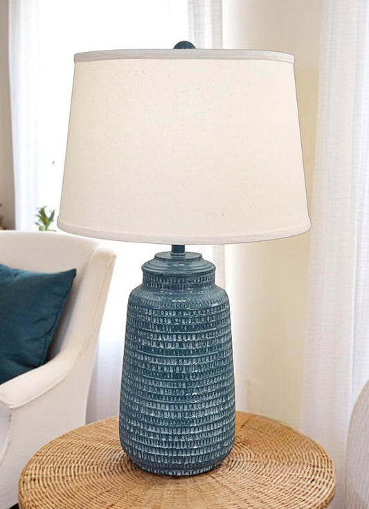 Seaside Villa Glaze Vase Table Lamp-Lamp-Nautical Decor and Gifts