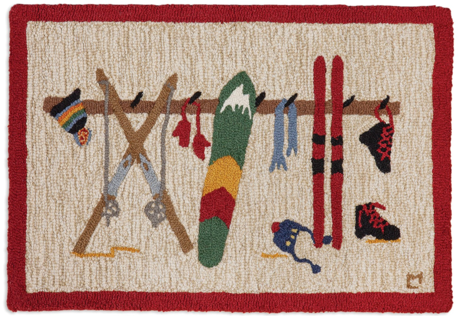 Ski Rack Rug-2x3 Rug-Nautical Decor and Gifts