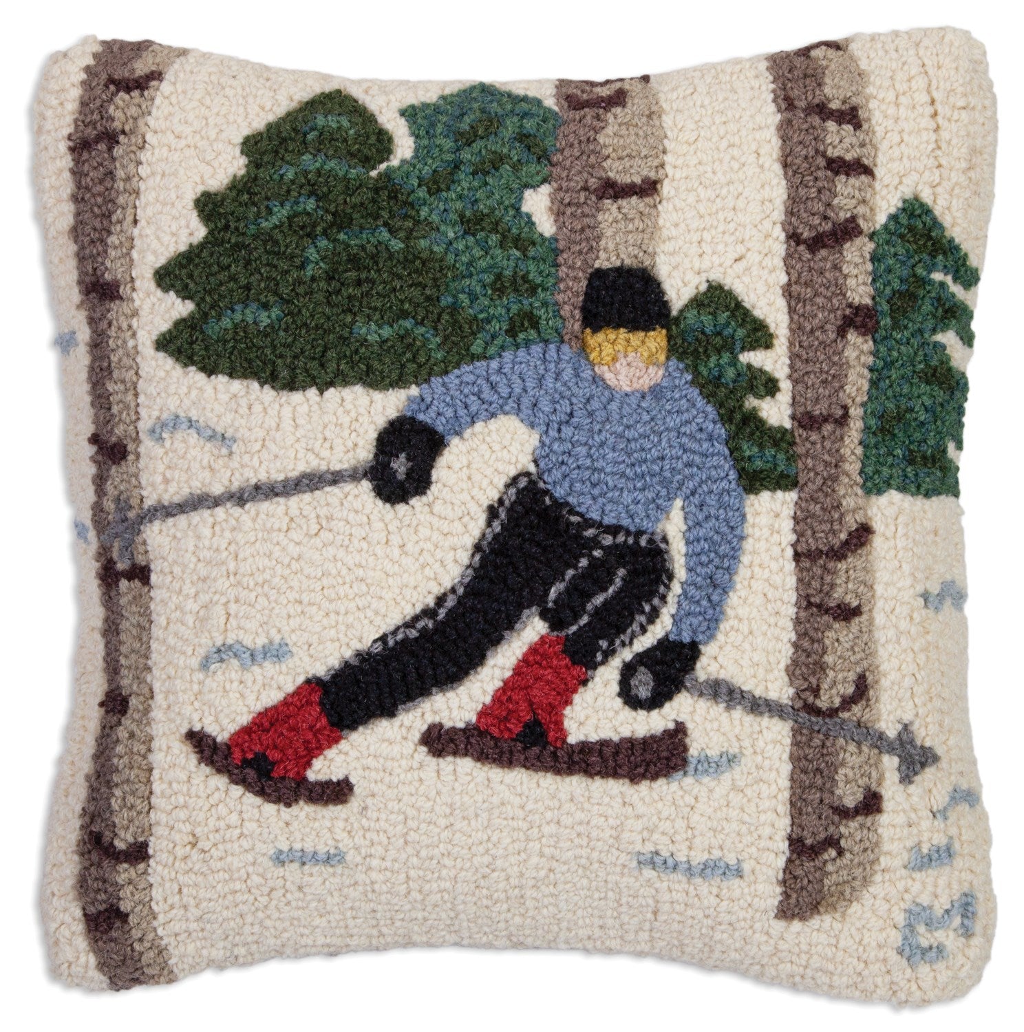 Skiing in the Trees-Pillow-Nautical Decor and Gifts