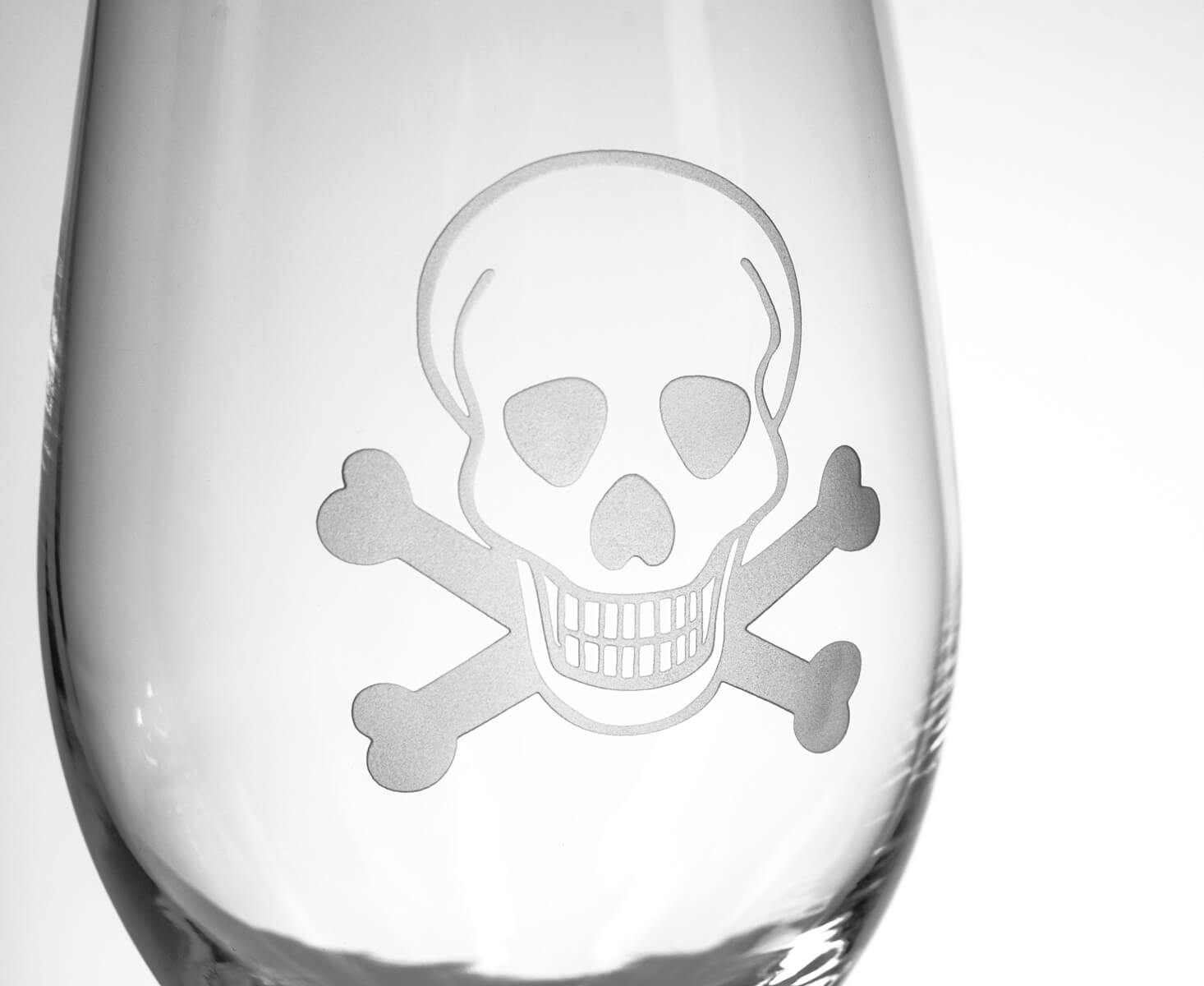 Skull and Crossbones Stemless - 17oz-Nautical Decor and Gifts