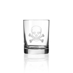 Skull and Crossbones Double Old Fashioned - 13oz-Nautical Decor and Gifts