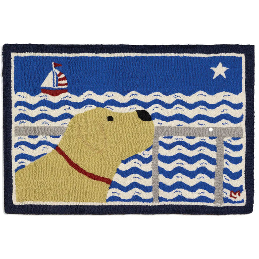 Star Gazing Yellow Lab-2x3 Rug-Nautical Decor and Gifts