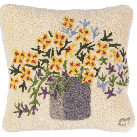 Stone Crock Flowers Pillow-Pillow-Nautical Decor and Gifts