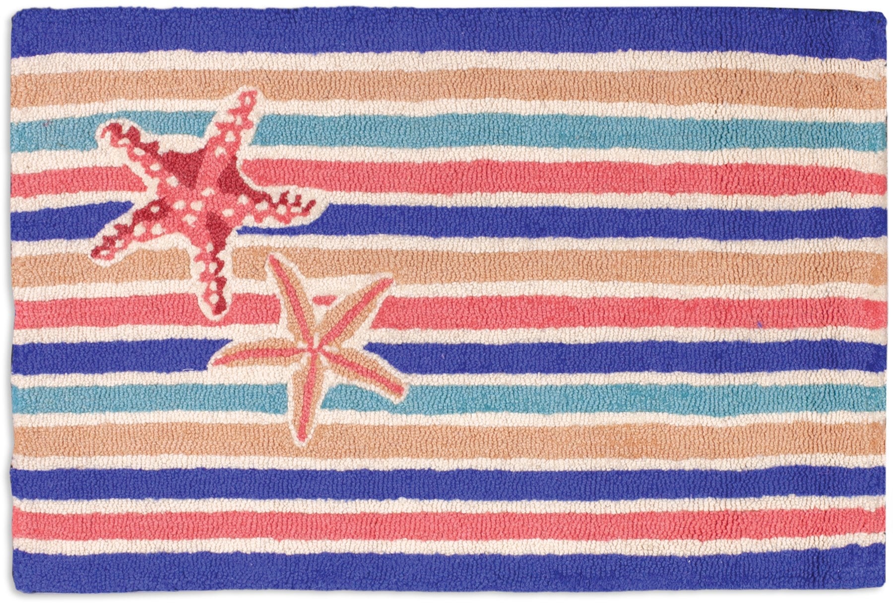 Starfish Striped Beach-2x3 Rug-Nautical Decor and Gifts