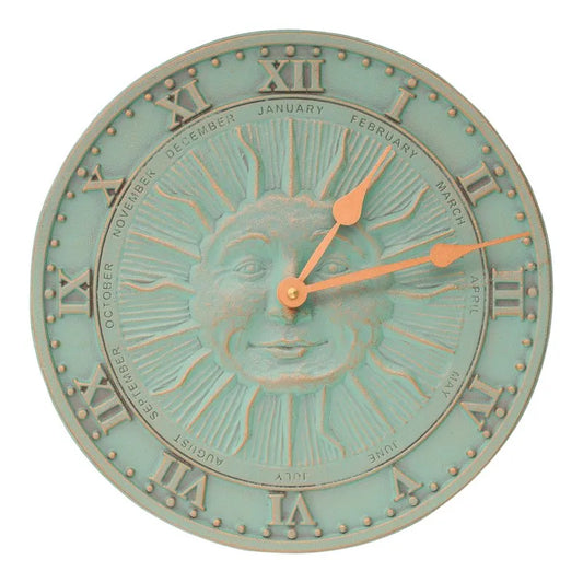 Sunface 12″ Indoor/Outdoor Wall Clock-Nautical Clocks-Nautical Decor and Gifts
