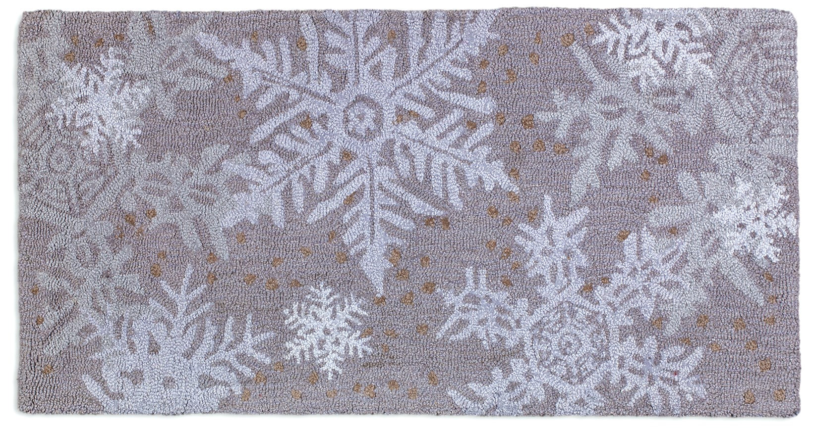 Taupe Snowflakes-2x4 Rug-Nautical Decor and Gifts
