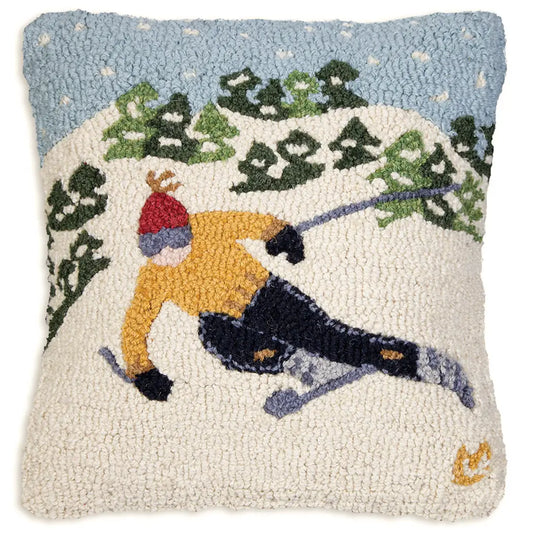 Tree Skier Pillow-Pillow-Nautical Decor and Gifts