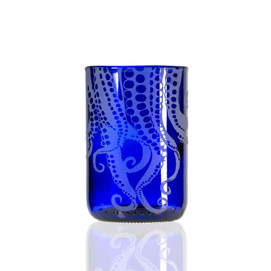 Upcycled Octopus Tumbler - 12 oz - Set of 4-Nautical Decor and Gifts