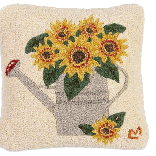 Sunflower Watering Can Pillow-Pillow-Nautical Decor and Gifts