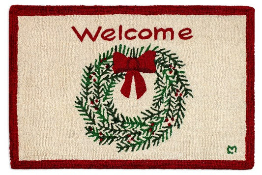 Winter Welcome Wreath Rug-2x3 Rug-Nautical Decor and Gifts