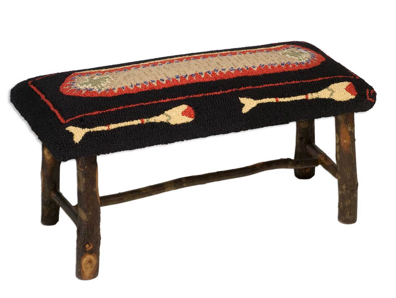 Canoe - Hickory Bench-Bench-Nautical Decor and Gifts