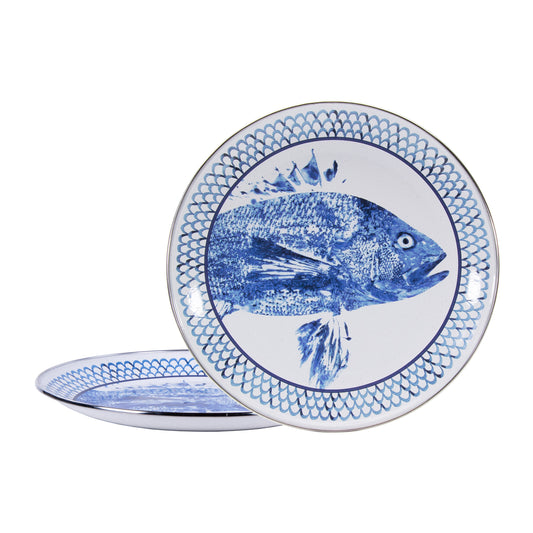Fish Camp Chargers - Set of 2-Plate-Nautical Decor and Gifts
