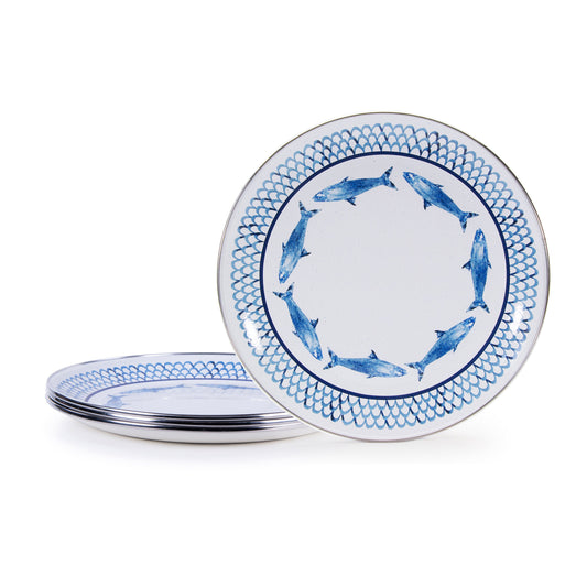 Fish Camp Dinner Plates - Set of 4-Plate-Nautical Decor and Gifts