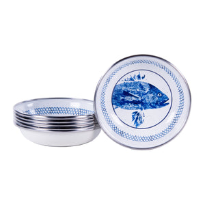 Fish Camp Tasting Dishes - Set of 6-Bowl-Nautical Decor and Gifts
