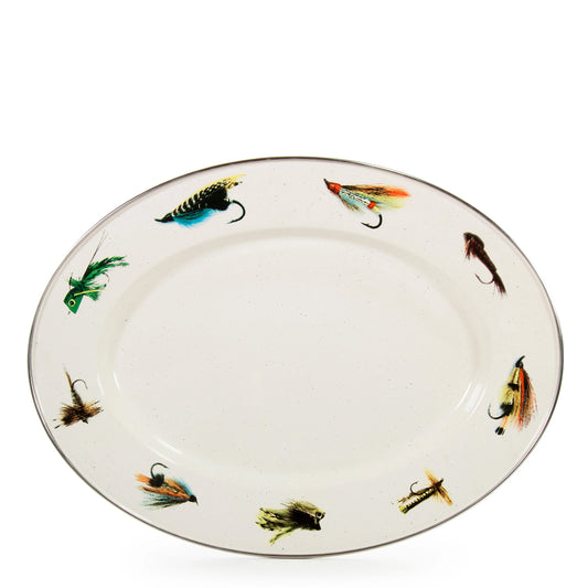 Fishing Fly Oval Platter-Tray-Nautical Decor and Gifts