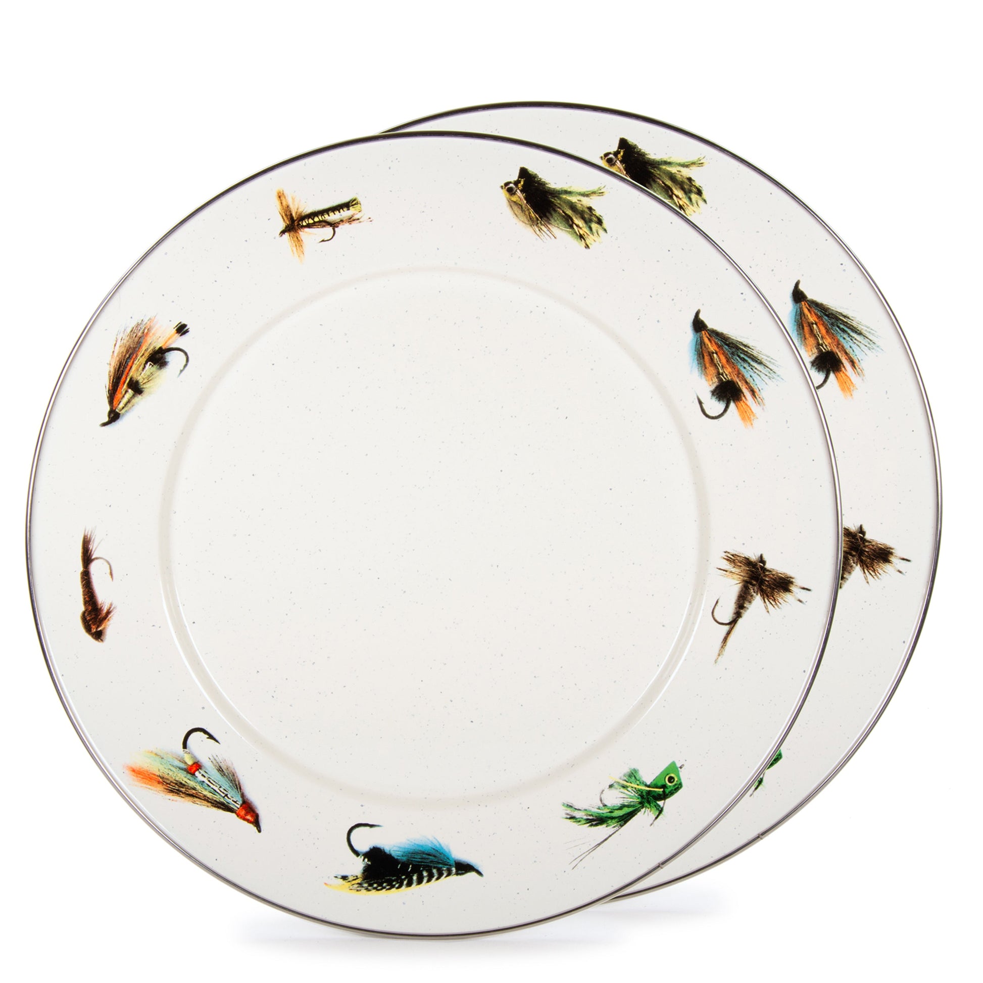 Fishing Fly Chargers - Set of 2-Plate-Nautical Decor and Gifts