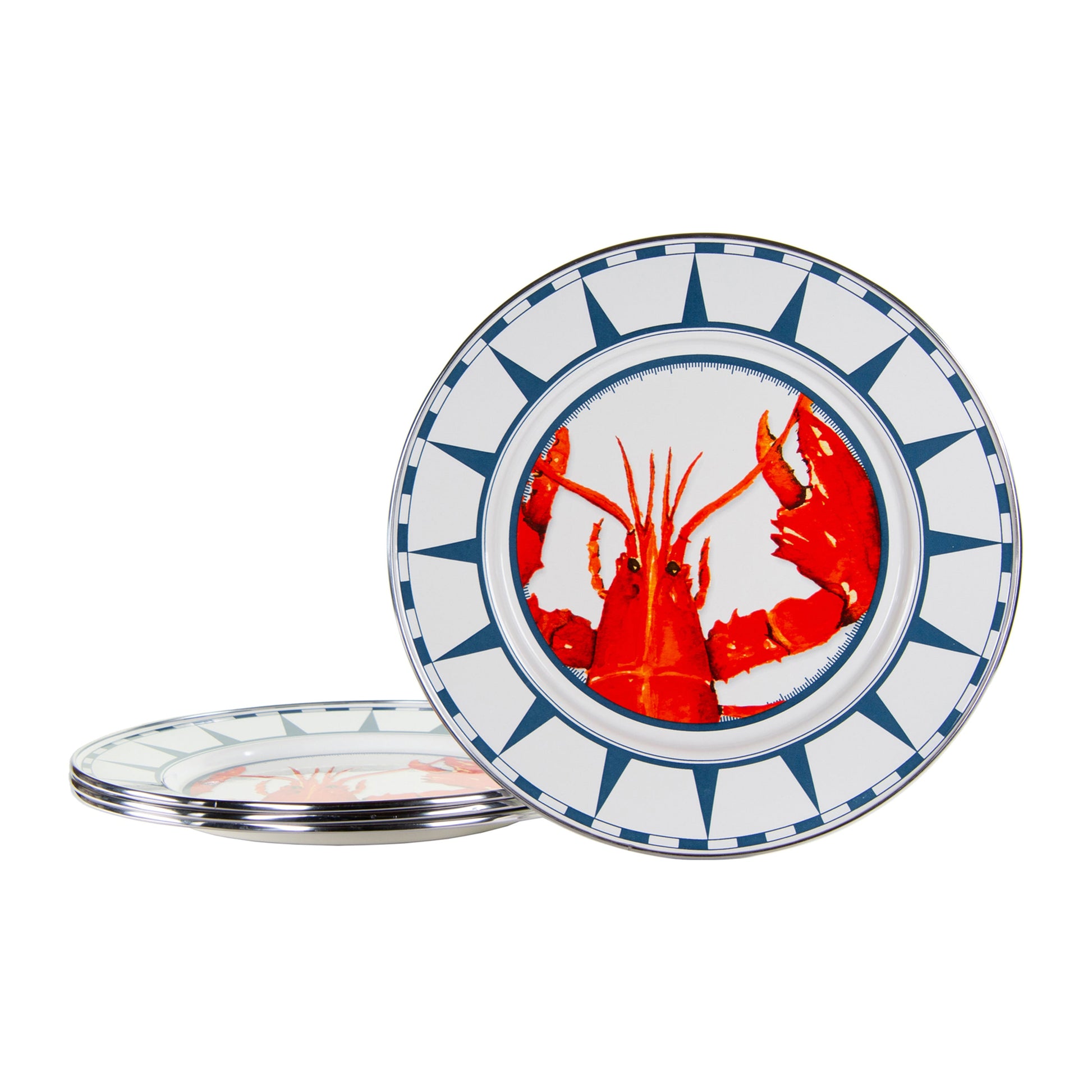 Lobster Dinner Plates - Set of 4-Plate-Nautical Decor and Gifts