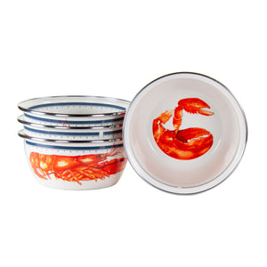 Lobster Salad Bowls - Set of 4-Bowl-Nautical Decor and Gifts