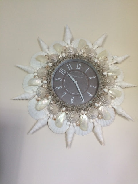 Northern Star Seashell Clock-Nautical Clocks-Nautical Decor and Gifts