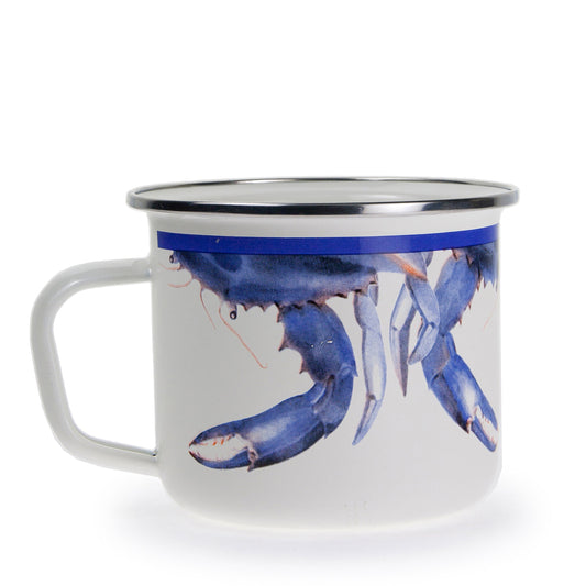 Blue Crab Grande Mugs - Set of 4-Mug-Nautical Decor and Gifts