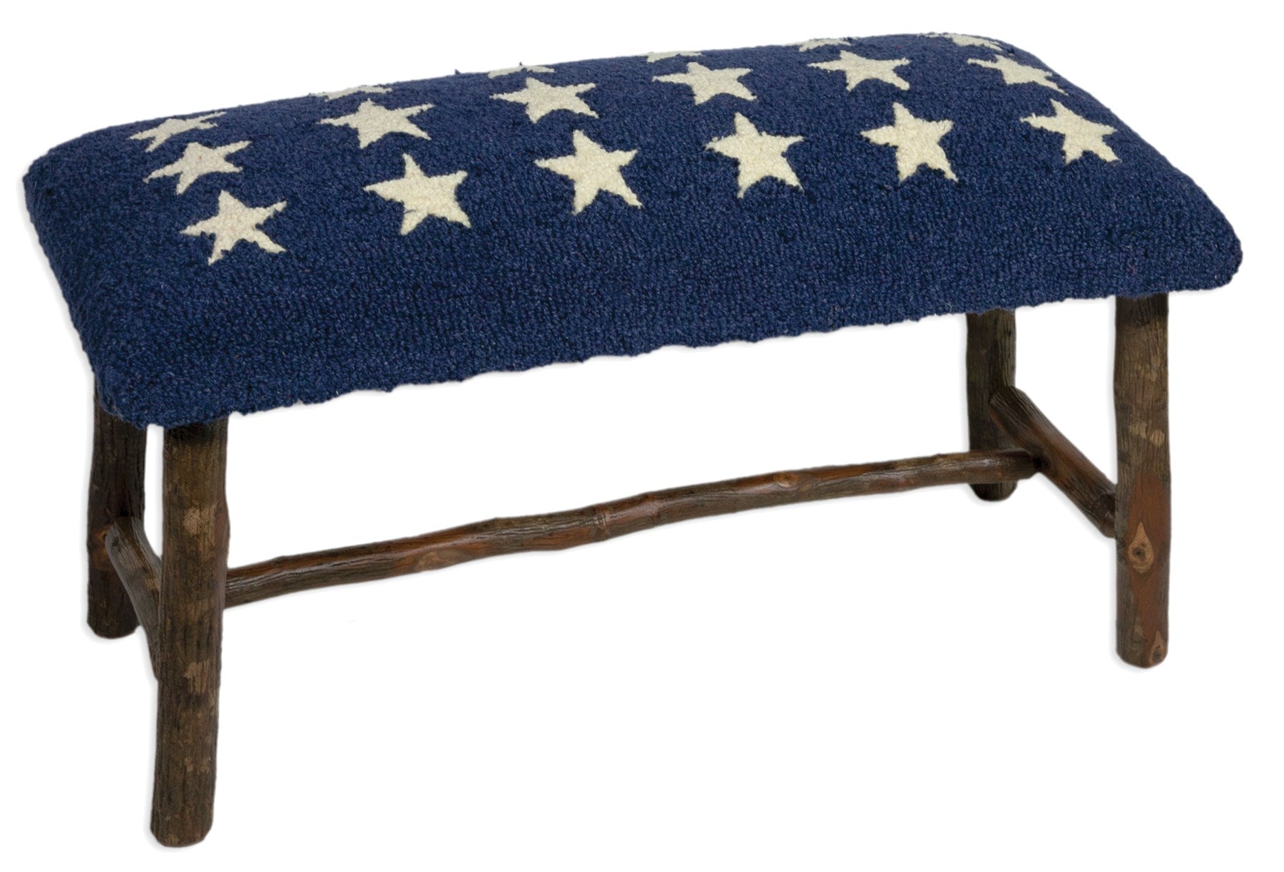 Blue Stars - Hickory Bench-Bench-Nautical Decor and Gifts