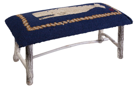 Moby Dick Whale - Hickory Bench-Bench-Nautical Decor and Gifts